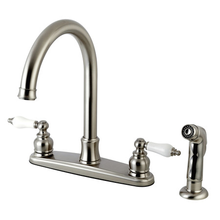 VICTORIAN FB7798PLSP 8-Inch Centerset Kitchen Faucet with Sprayer FB7798PLSP